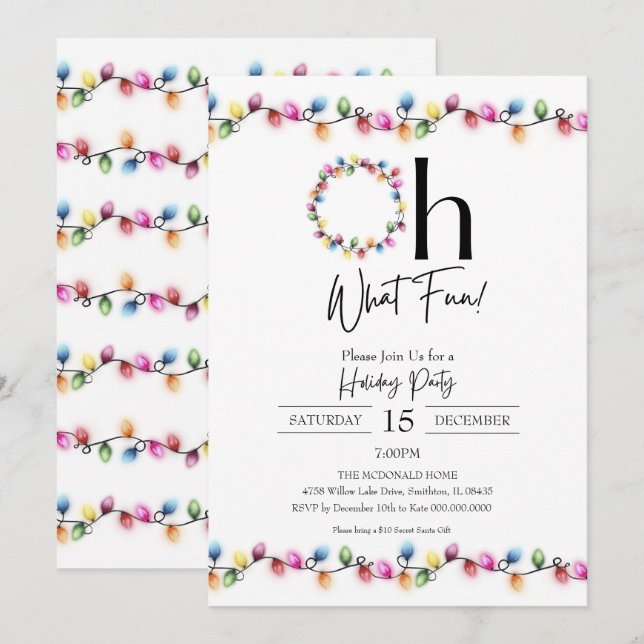 Fête de Noël Invitation (Devant / Derrière)