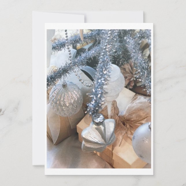 **FÊTE DE NOËL** INVITATION AU DÉCOR DE NOËL (Devant)