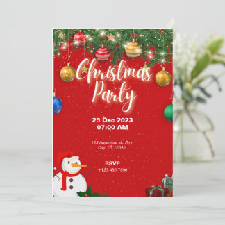 Fête de Noël Invitation Fête de Noël