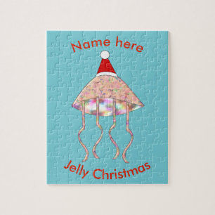 Fête de Noël Jellyfish Custom Puzzle