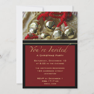 Fête de Noël Jingle Bells Invitation