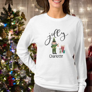 Fête de Noël Jolly Nom Elf Dames T-shirt