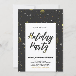 Fête de Noël moderne, invitations pour la fête de 