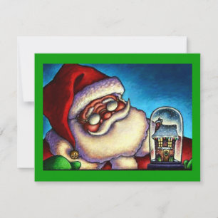 FÊTE DE NOËL PÈRE NOËL SNOWGLOBE INVITATION