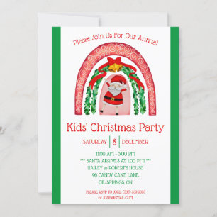 Fête de Noël pour enfants, Invitation de fête de v