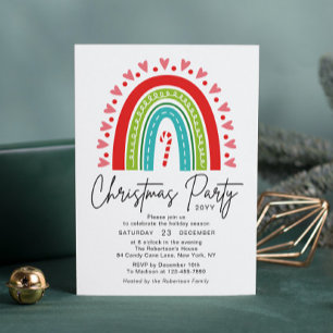 Fête de Noël Rainbow Sucre de canne Coeur