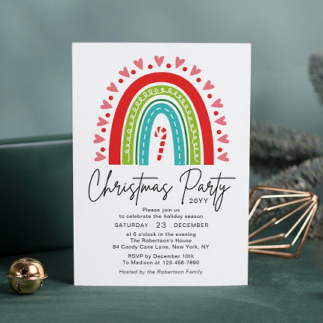 Fête de Noël Rainbow Sucre de canne Coeur (Créateur téléchargé)