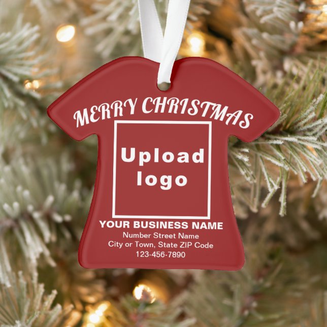 Fête de Noël Rouge T-shirt en forme acrylique (Arbre)