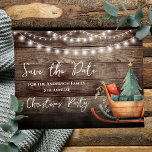 Fête de Noël rustique Enregistrer la carte postale<br><div class="desc">Amusant aquarelle design de Noël. Tout le texte est ajustable et facile à changer pour vos besoins de partie. Enregistrez les cartes postales de la fête de Noël de la famille Date.</div>