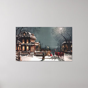 Fête de Noël victorienne Grande toile Imprimer