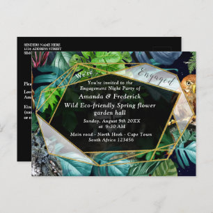 Fête de nuit Invitation Carte postale