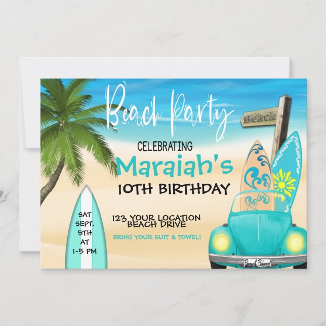 FÊTE DE PLAGE, ANNIVERSAIRE ADO, FÊTE DE BAIN (Devant)