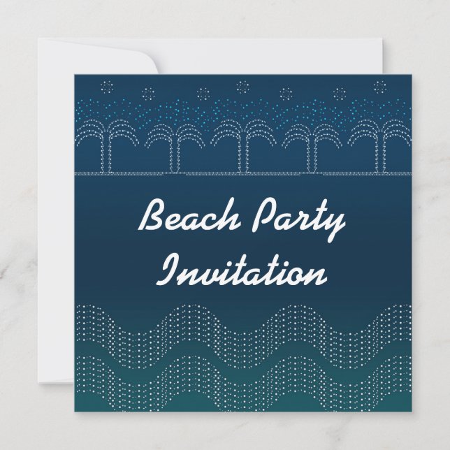 Fête de plage - Invitation de carte (Devant)