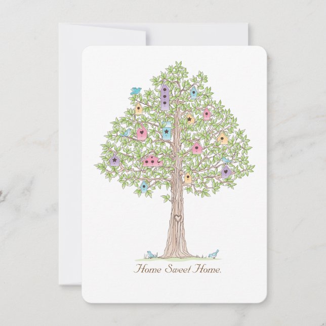 Fête de réchauffement du foyer ou carte de changem (Devant)