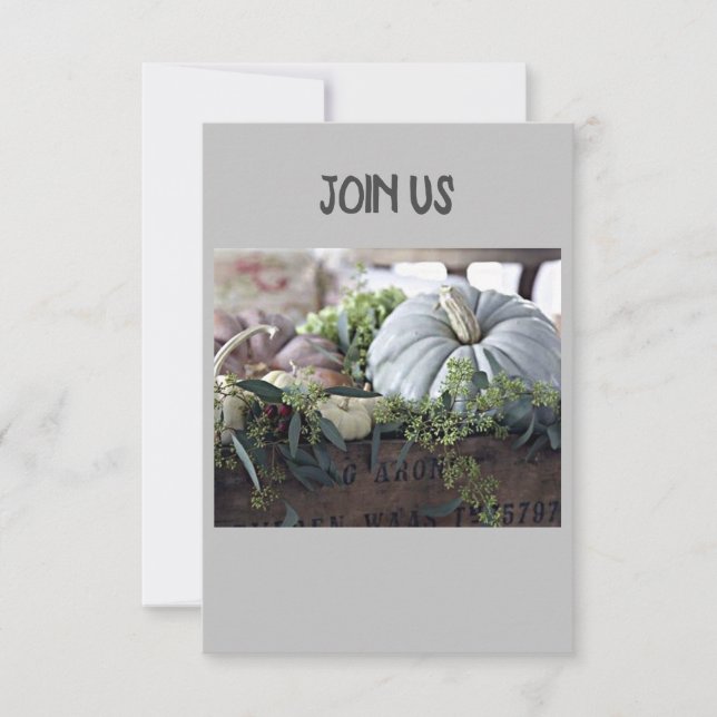 **FÊTE DE REMERCIEMENT OU DÎNER** INVITATION (Devant)