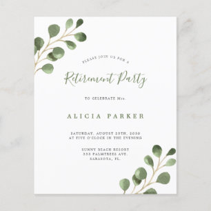 Fête de retraite au eucalyptus simple et économiqu