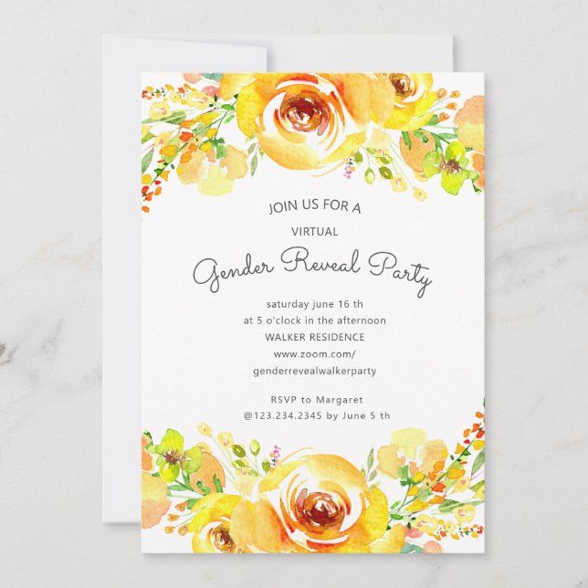 fête de révélation du sexe des champs jaunes (Devant)