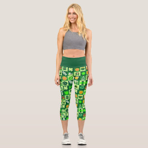 Fête De Saint Patrick Motif Capri Leggings
