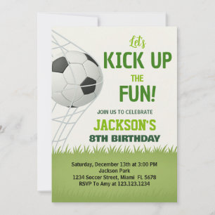 Fête de soccer Anniversaire Invitation