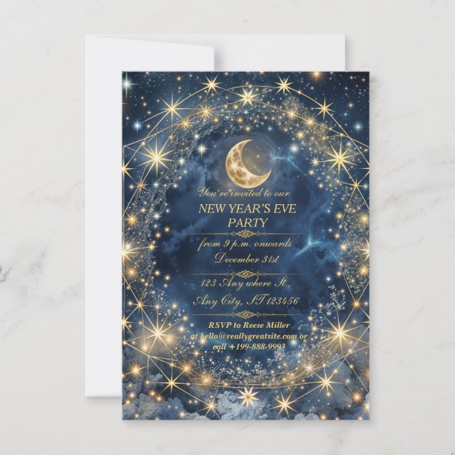 Fête de Starlit : Invitation du réveillon du Nouve (Devant)