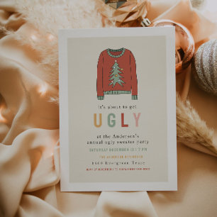 Fête de sueur moche   Invitation à la fête de Noël