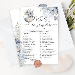 Fête de thé floral bleu ce qui est sur votre jeu d