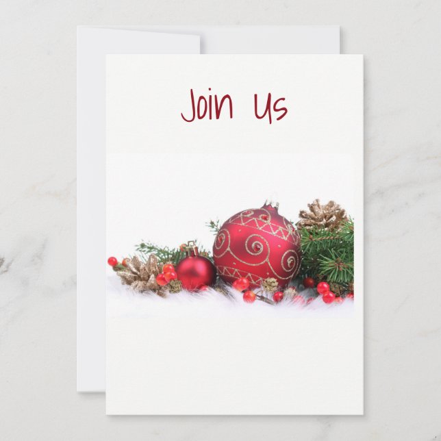 ***FÊTE DE VACANCES*** INVITATIONS POUR NOËL (Devant)