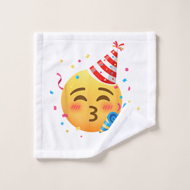 Fête d'émoticônes drôles (Gant de toilette)