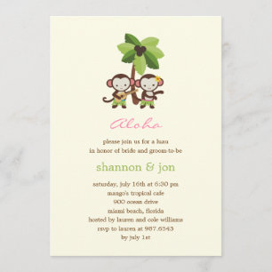 Fête d'engagement des singes de Luau ou invitation