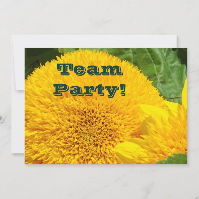 Fête d'équipe ! Invitations Tournesols École de Sp (Devant)