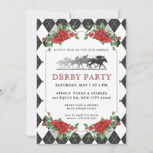 Fête Dérby de Cheval de Course Moderne Invitation 