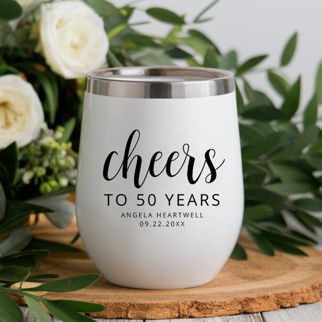 Fête des 50 ans Cheers Écriture noire (Créateur téléchargé)