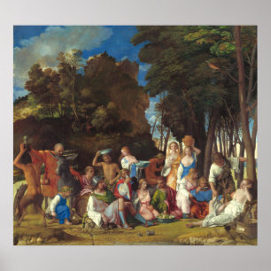 Fête des Dieux - Giovanni Bellini Affiche d'art fi