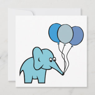 Fête des éléphants - Faire-part de naissance - Ble