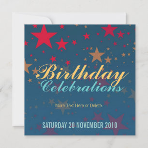 Fête des étoiles Invitation anniversaire