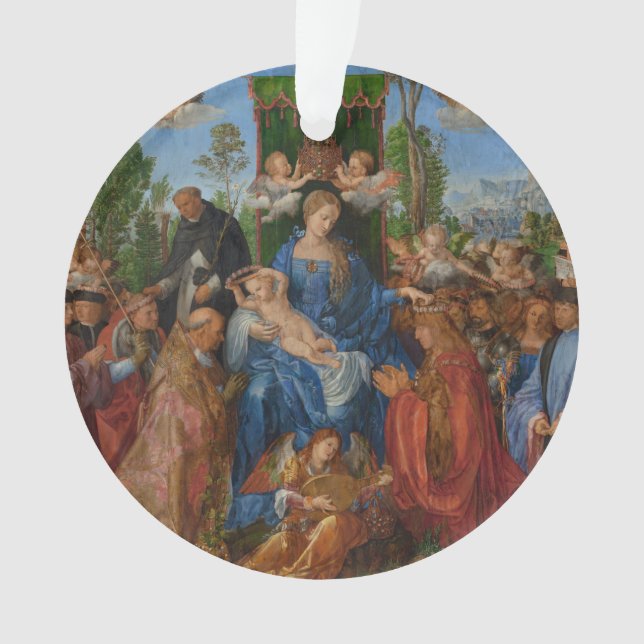 Fête des Garlands Roses, 1506 (huile sur bois) (devant)