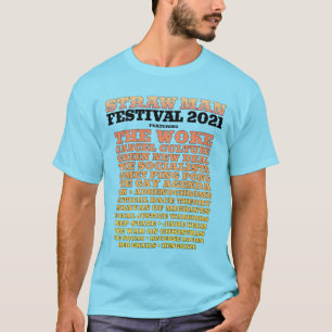 Fête des hommes de paille T-shirt bleu
