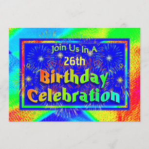 Fête des invitations d'anniversaire de Fireworks