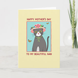 Fête des mamans de chats adorables Carte d'art