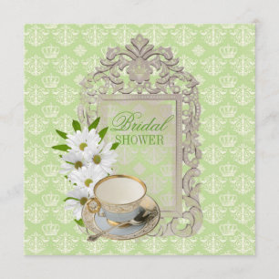Fête des mariées à la menthe Tea Party Invitation