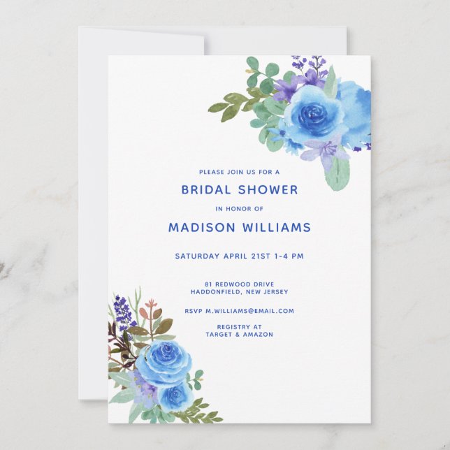 FÊTE DES MARIÉES aquarelle Floral (Devant)