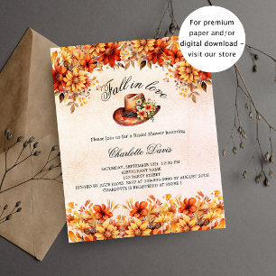 Fête des mariées automne cowgirl budget invitation
