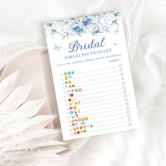 Fête des mariées Bleu Blanc Emoji jeu de pictionna (Créateur téléchargé)