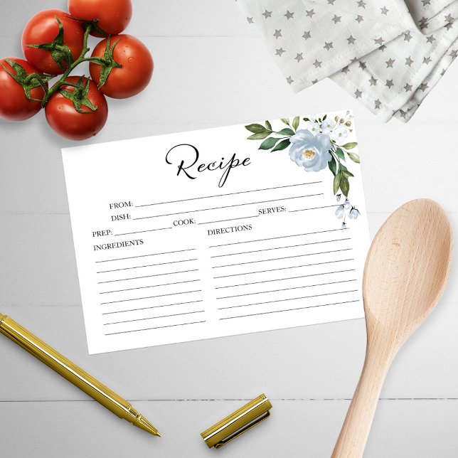 Fête des mariées bleu vert Dusty Recette Cartes (Créateur téléchargé)