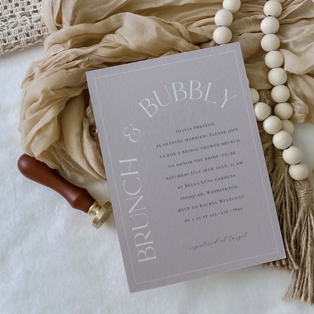 Fête des mariées Brunch & Bubbly Invitation (Créateur téléchargé)