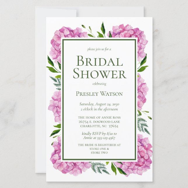 Fête des mariées Budget Pink Hydrangeas (Devant)