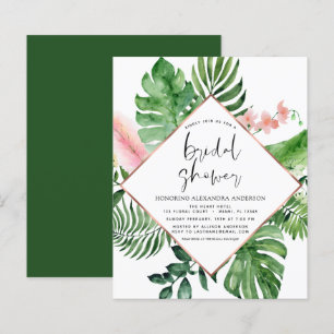 Fête des mariées Budget Tropical Palm Aquarelle