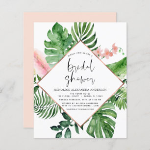 Fête des mariées Budget Tropical Palm Aquarelle