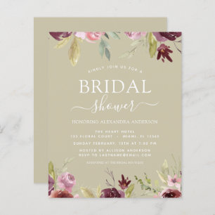 Fête des mariées budgétaire Bourgogne Sage Green