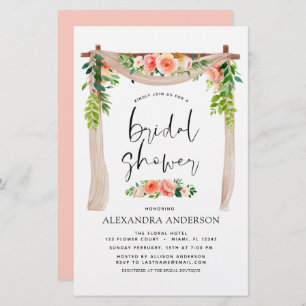 Fête des mariées budgétaire Coral Peach Floral Inv